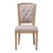 Baxton Studio Estelle Rustic French Country Weathered Oak Beige Fabric Button-tufted Upholstered Dining Chair 120-6672 - alternate 6